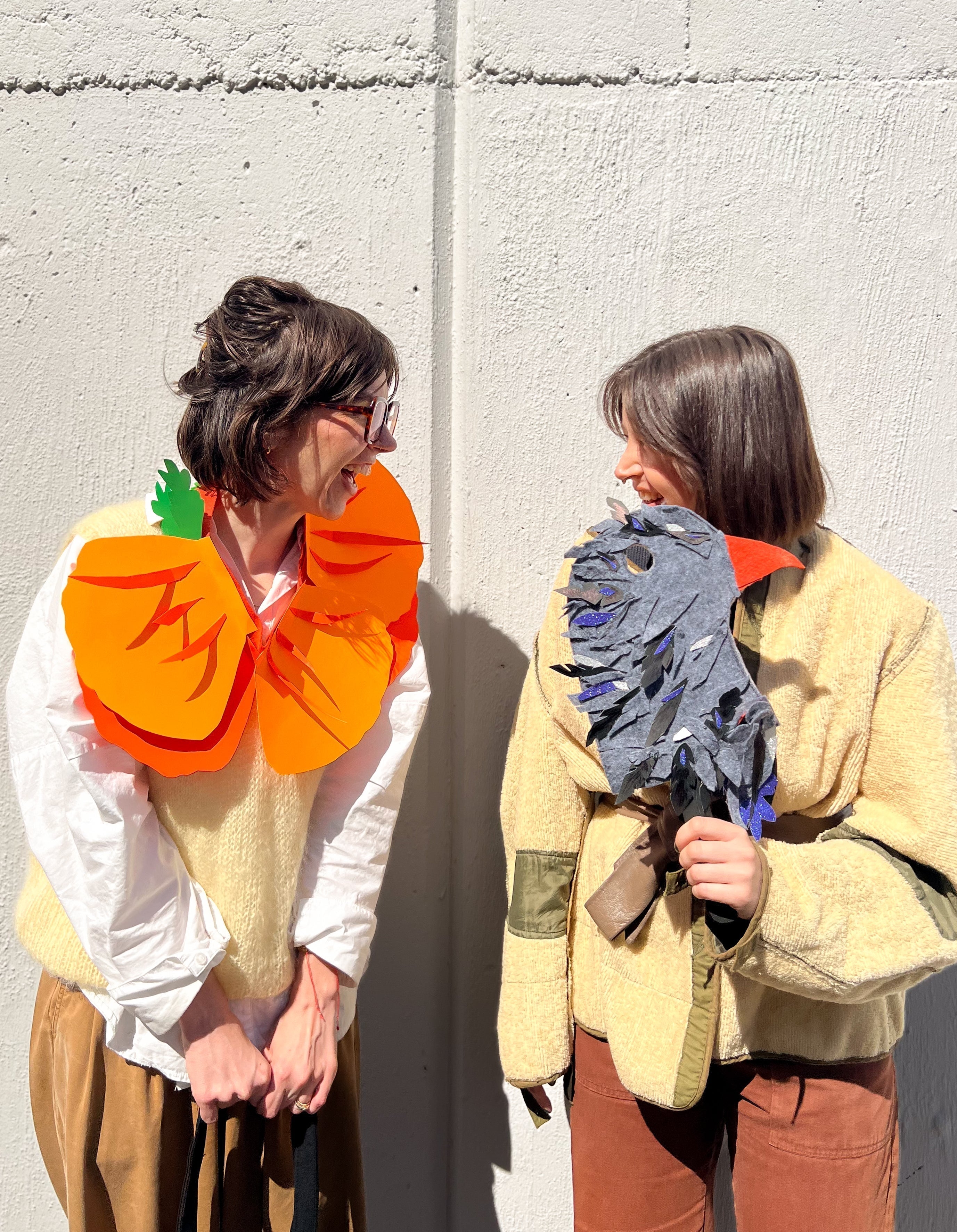 Halloween DIY: NYC Pigeon Mask + Cali Poppy Flower Collar