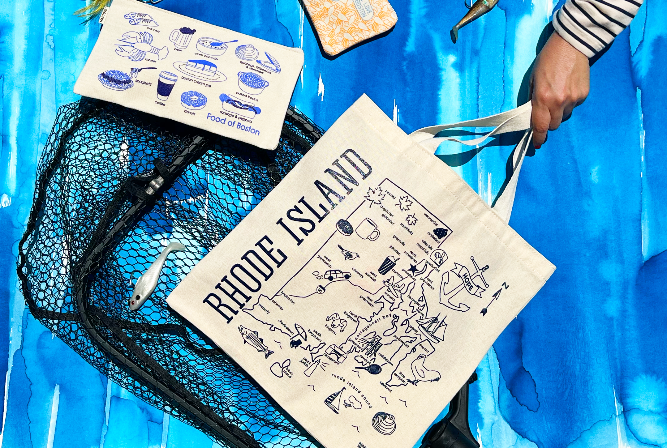 Nautical Locales Tote Bags, Map-Themed Gifts, and Accessories