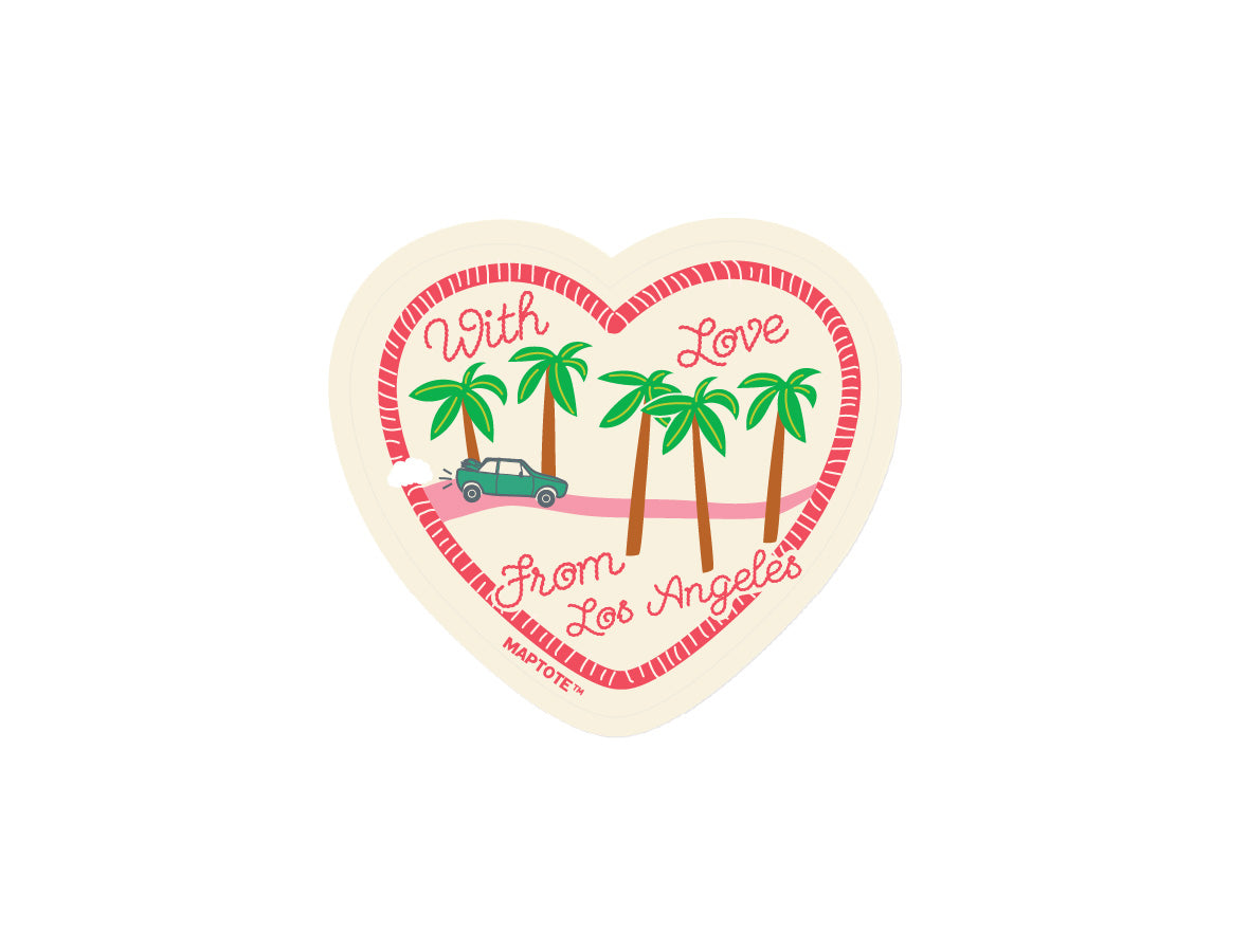Los Angeles With Love Palm Trees Sticker