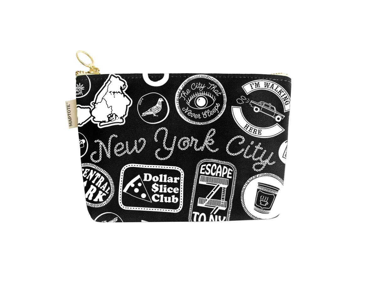 New York City Pins & Patches Zipped Pouch