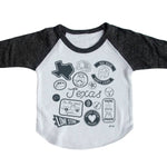 Texas Pins & Patches Baby Baseball Tee