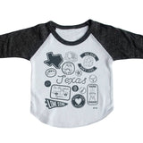 Texas Pins & Patches Baby Baseball Tee